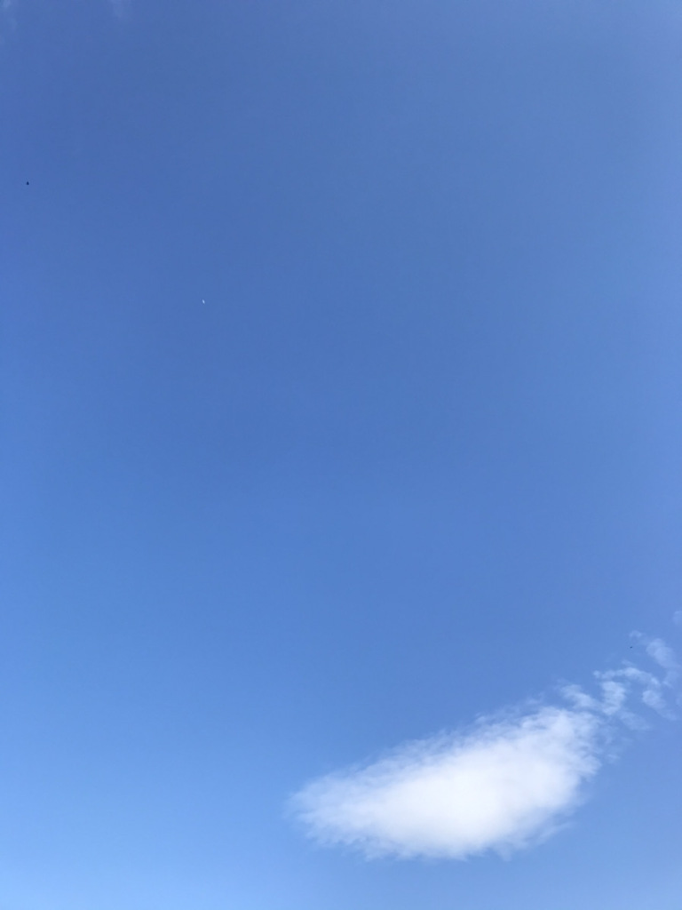 雲一つある青空