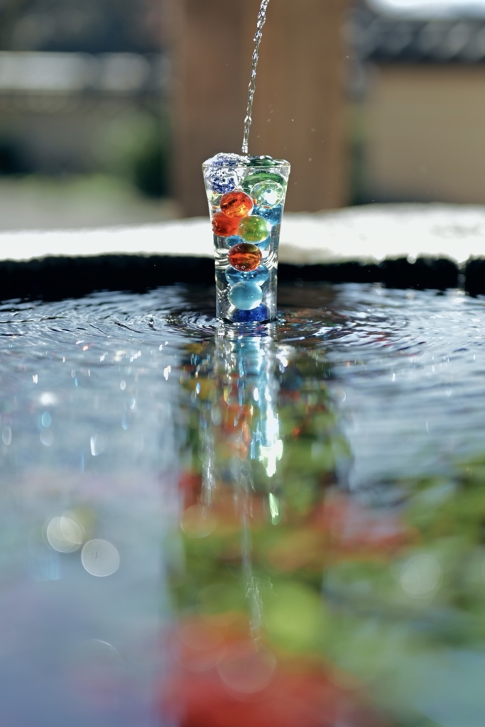 キラキラ輝くビー玉