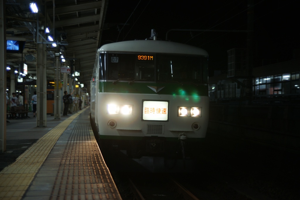 臨時夜行快速ムーンライトながら　浜松駅