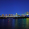 お台場海浜公園からのレインボーブリッジ
