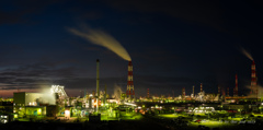 工場夜景　鹿島工業団地