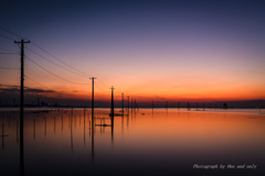久津間海岸　夕景