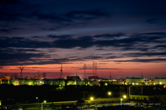 工場夜景　鹿島工業団地