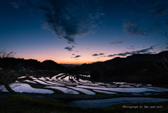 大山千枚田　朝景