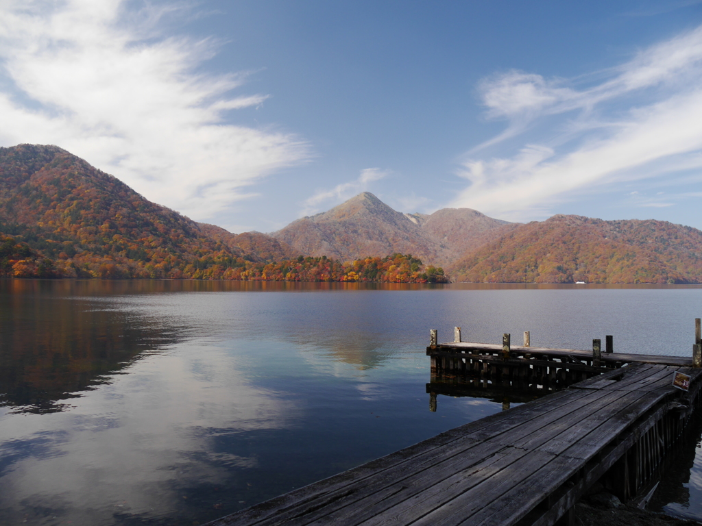 中禅寺湖の紅葉