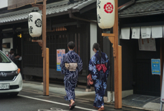 天然もの浴衣　--大阪ミナミではまず見かけない^^;