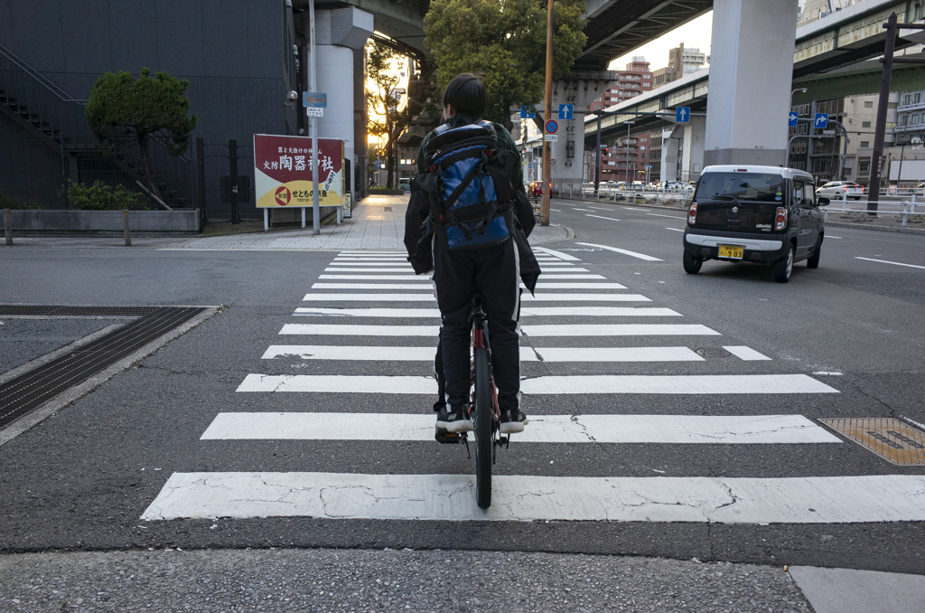 チャリンコ二人羽織