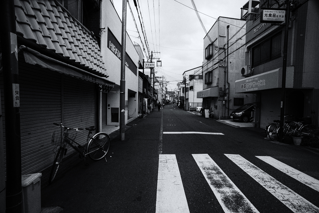 Downtown streets BW