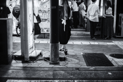 on the street
