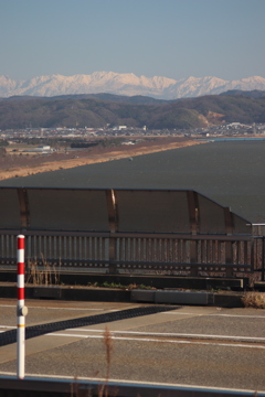 内灘町から見える立山連峰