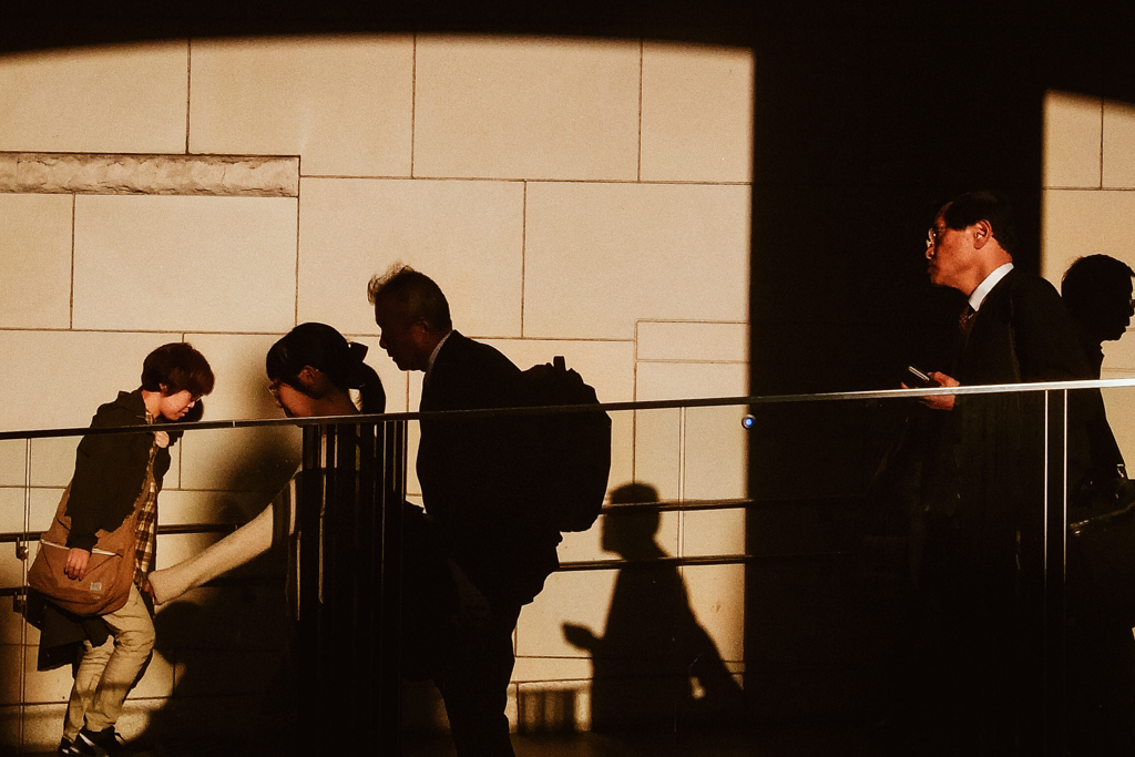 people's shadows...