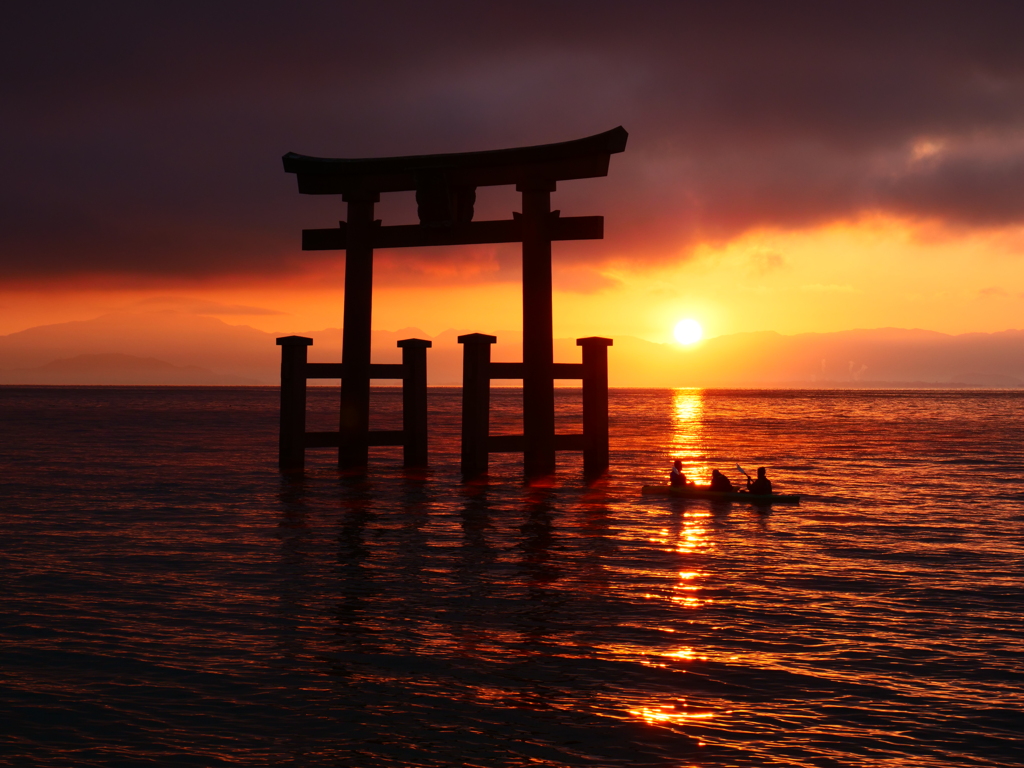 琵琶湖 白髭神社