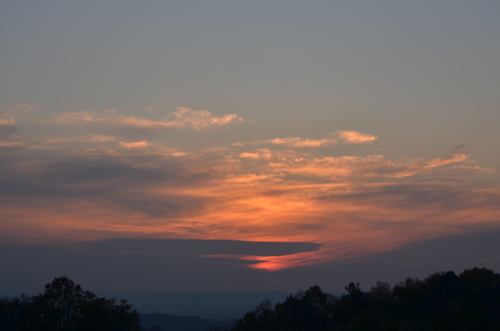 河南町の夕日