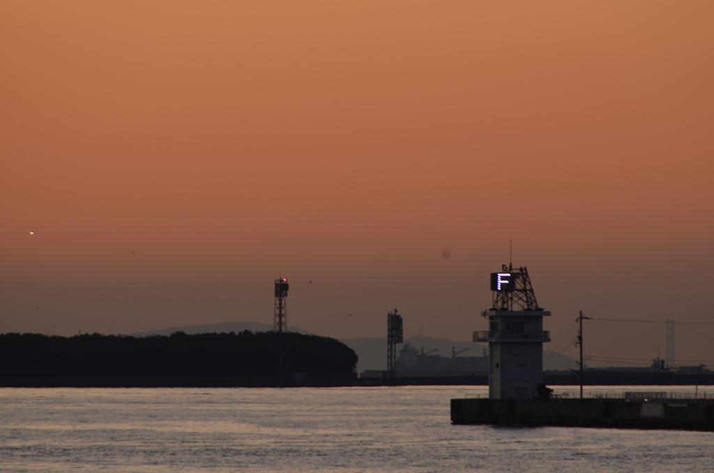 南港の夕焼け