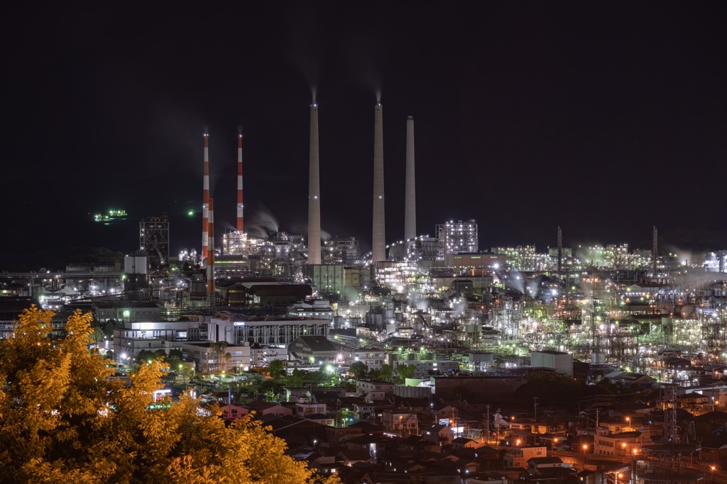 工場夜景　周南コンビナート①