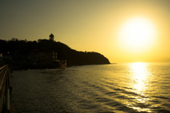 江の島の夕暮れ