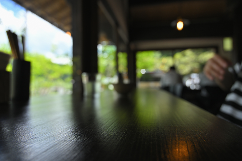 蕎麦屋の素敵なカウンター
