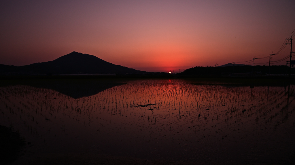 糸島富士の夕暮れ２
