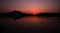 糸島富士の夕暮れ２