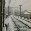 雪の岩倉駅