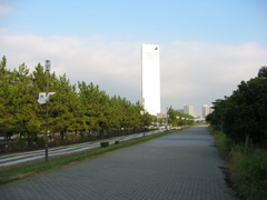 震災前のサイクリングロード