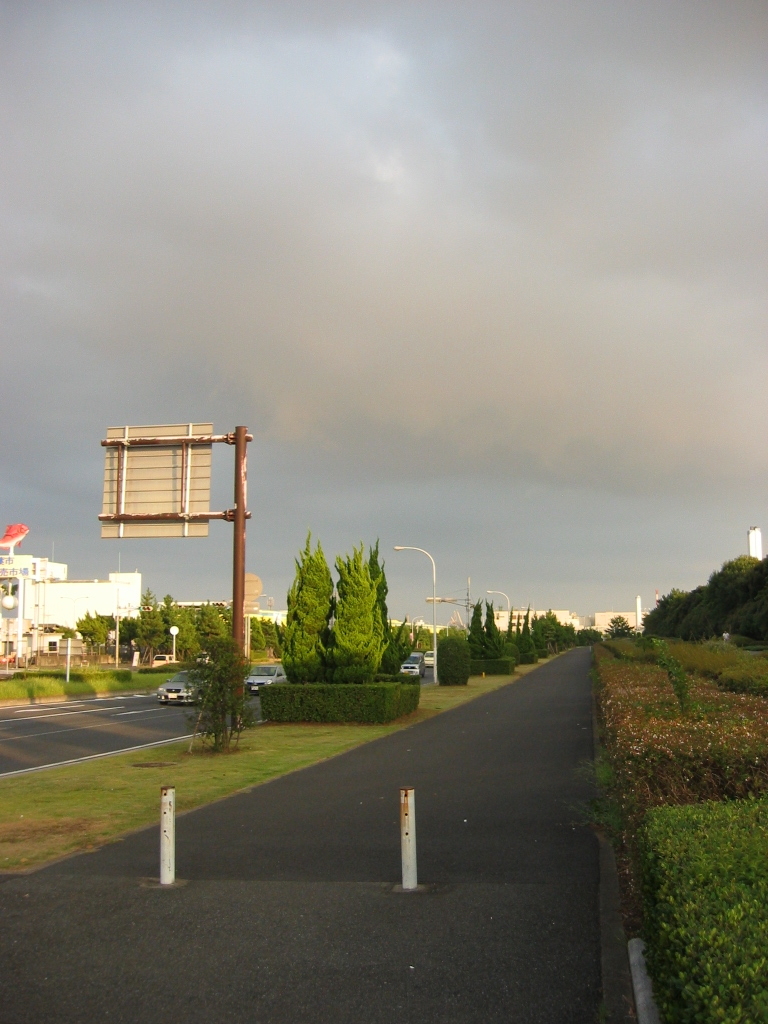 震災前のサイクリングロード