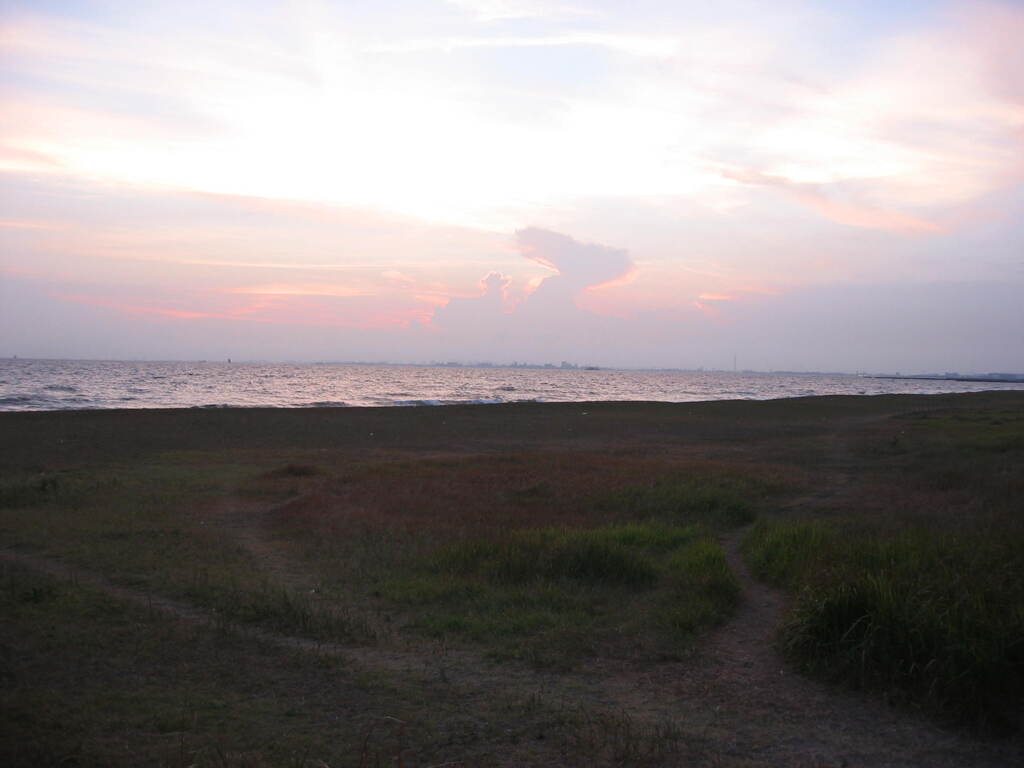 震災前の稲毛の海岸