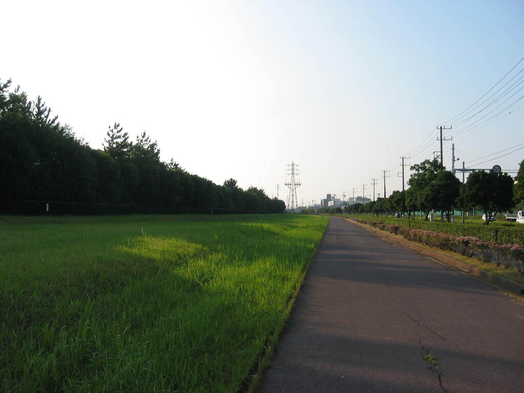 震災前のサイクリングロード