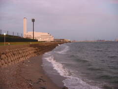 震災前の稲毛の海岸