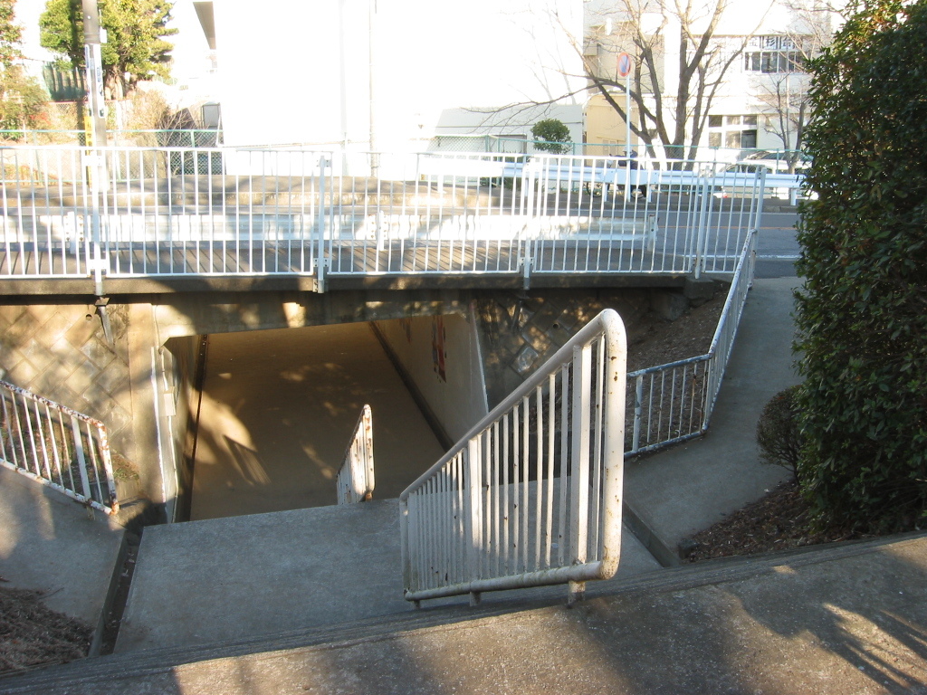 小学校への入り口の階段