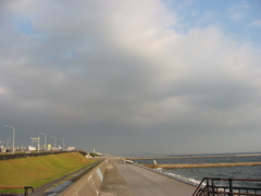 震災前のサイクリングロード