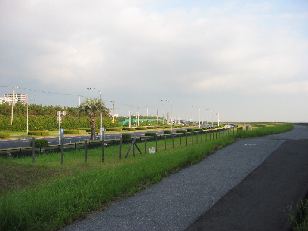 震災前のサイクリングロード