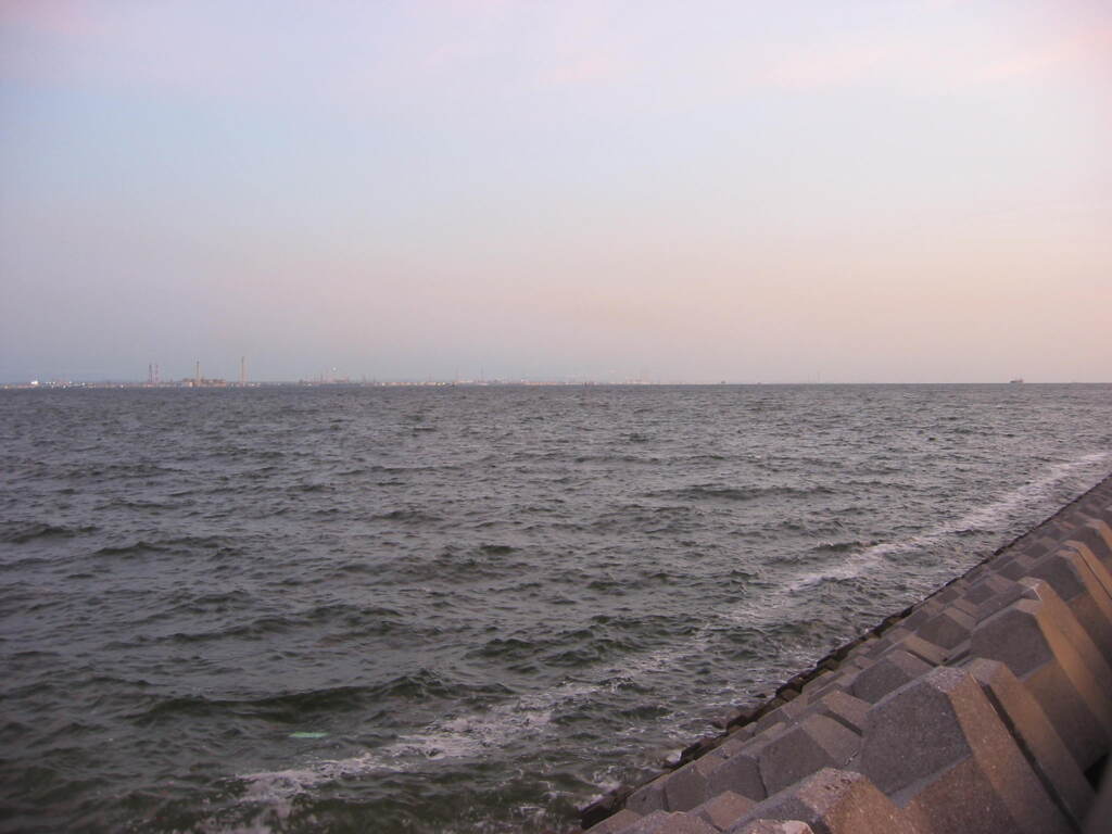 震災前の稲毛の海岸