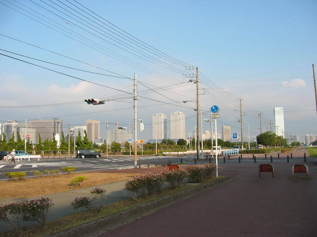 震災前のサイクリングロード