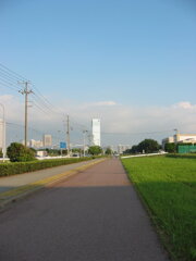 震災前のサイクリングロード