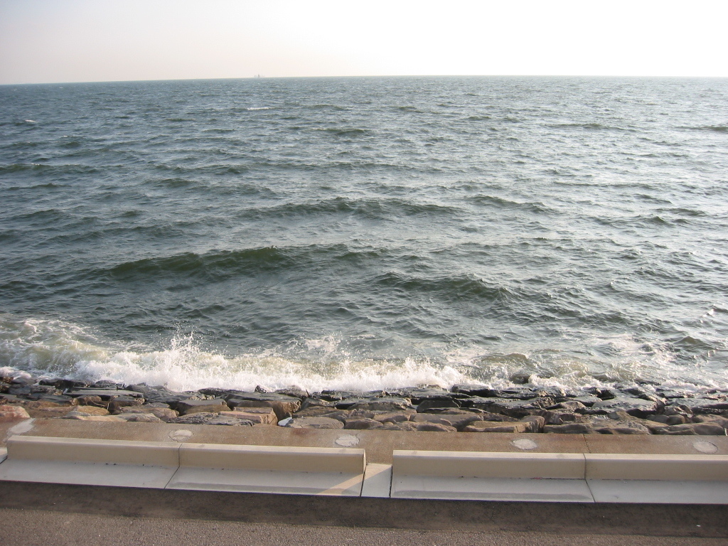 震災前のサイクリングロード