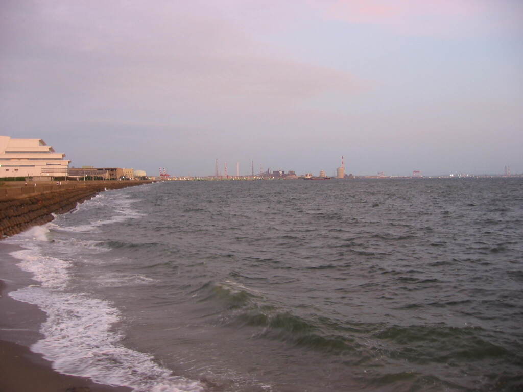 震災前の稲毛の海岸