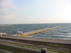 震災前のサイクリングロード