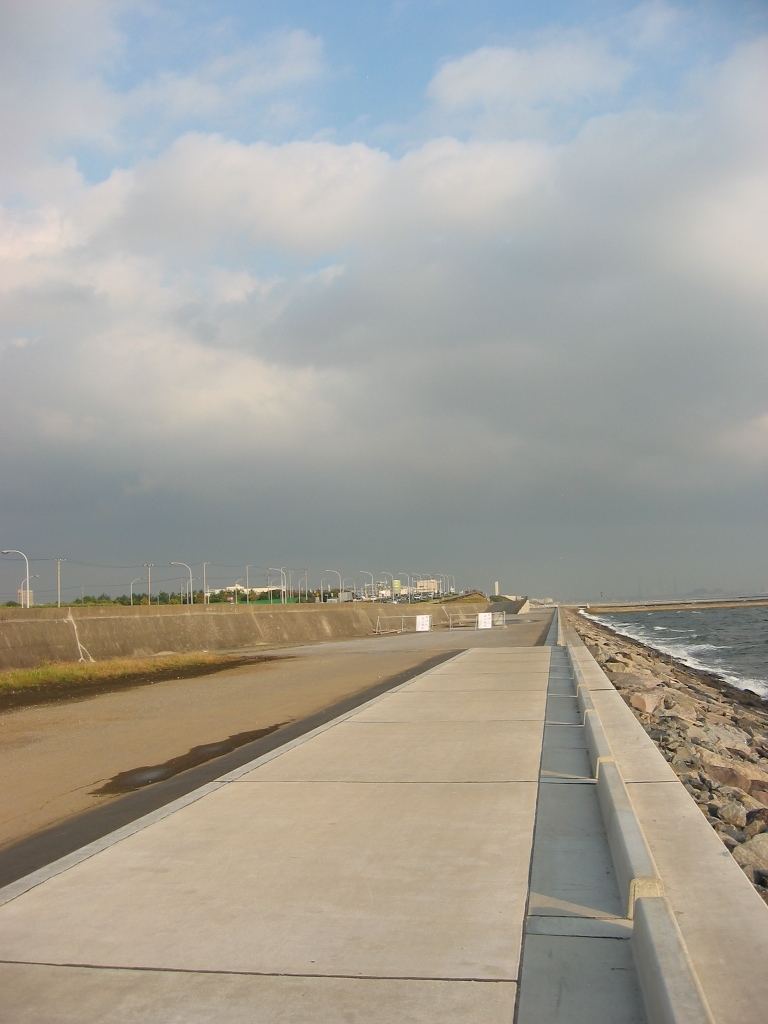 震災前のサイクリングロード