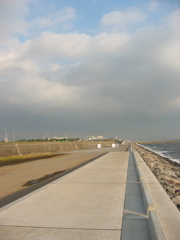 震災前のサイクリングロード