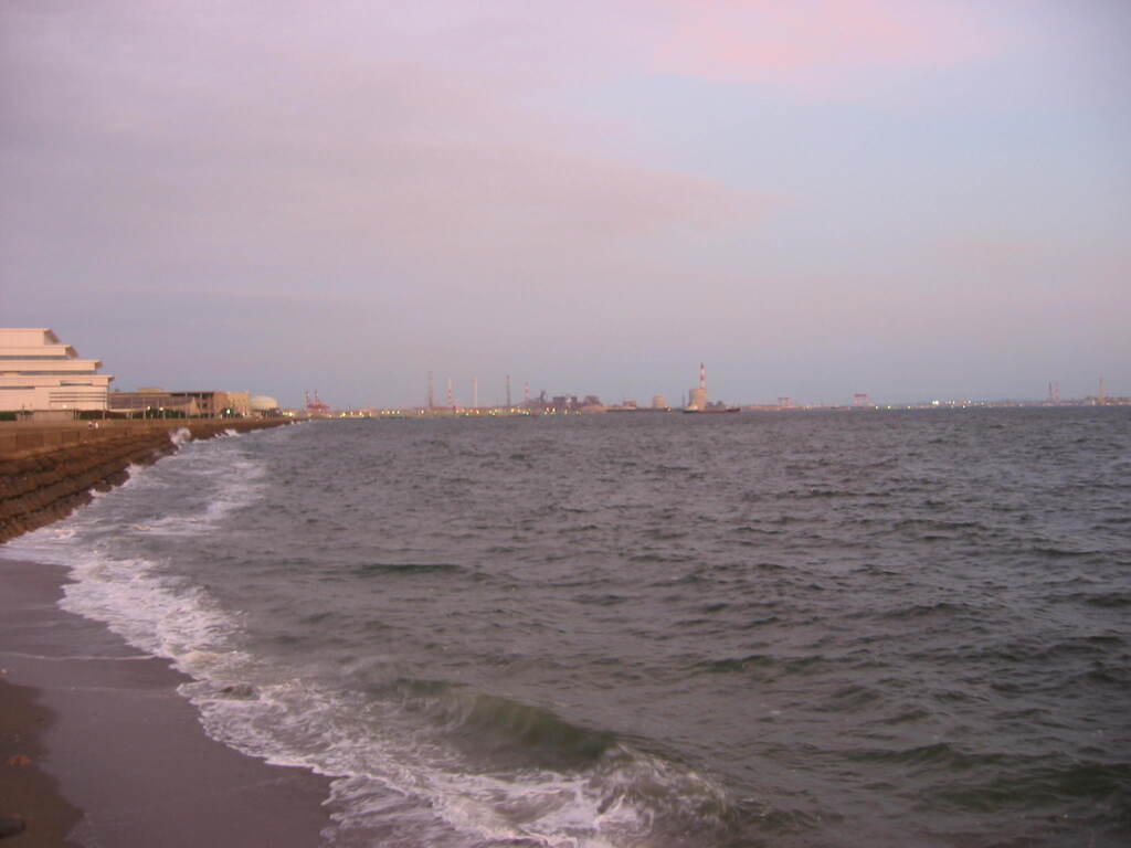 震災前の稲毛の海岸