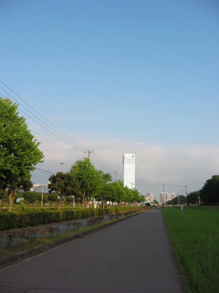 震災前のサイクリングロード