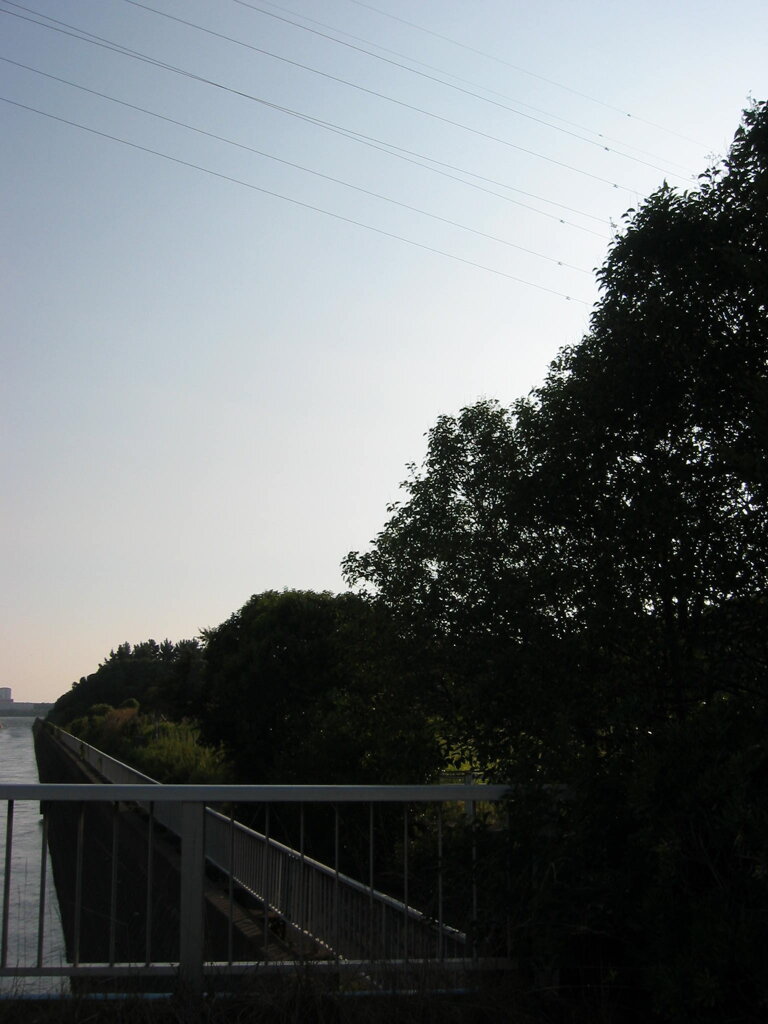 震災前のサイクリングロード