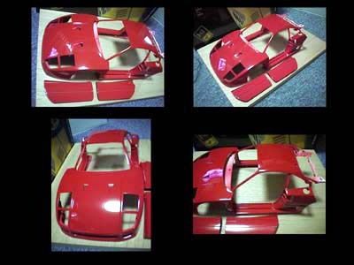 1/8 ポケール フェラーリF40 製作中