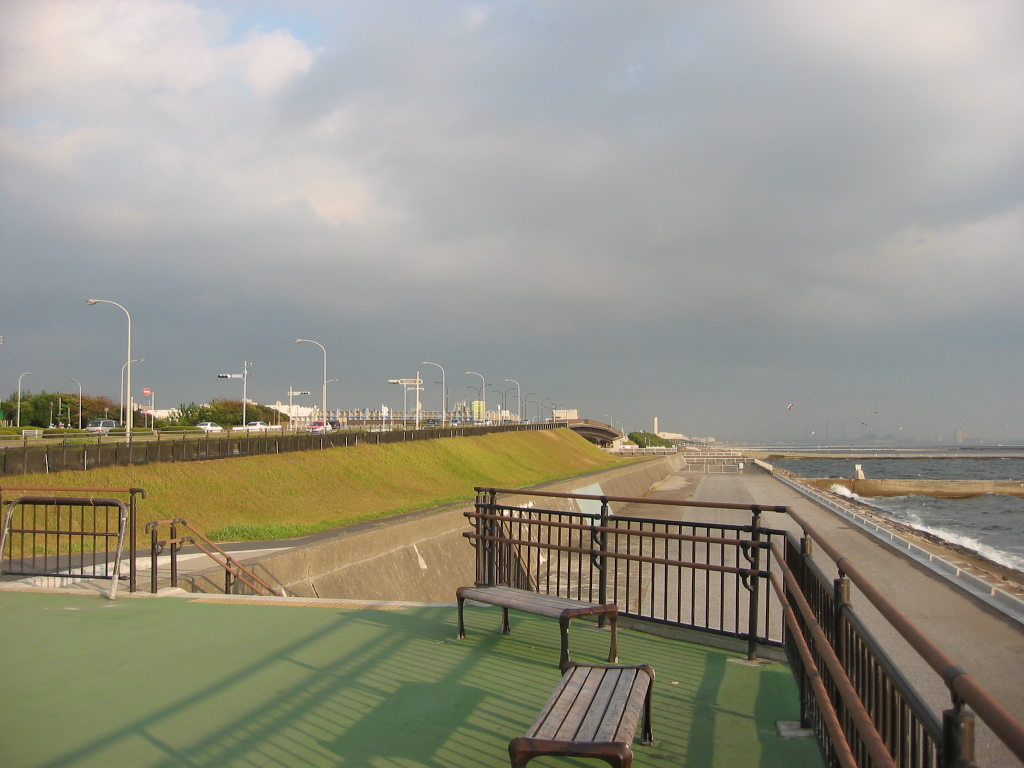 震災前のサイクリングロード