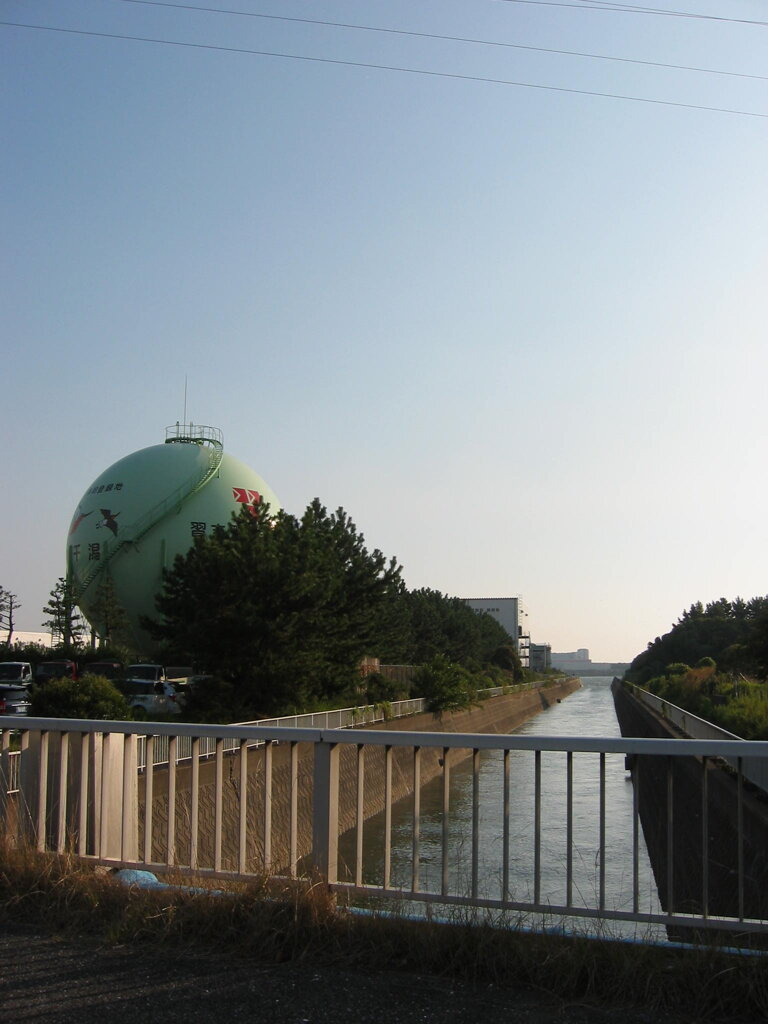 震災前のサイクリングロード