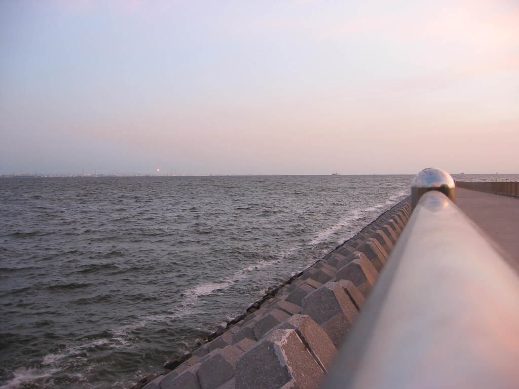 震災前の稲毛の海岸