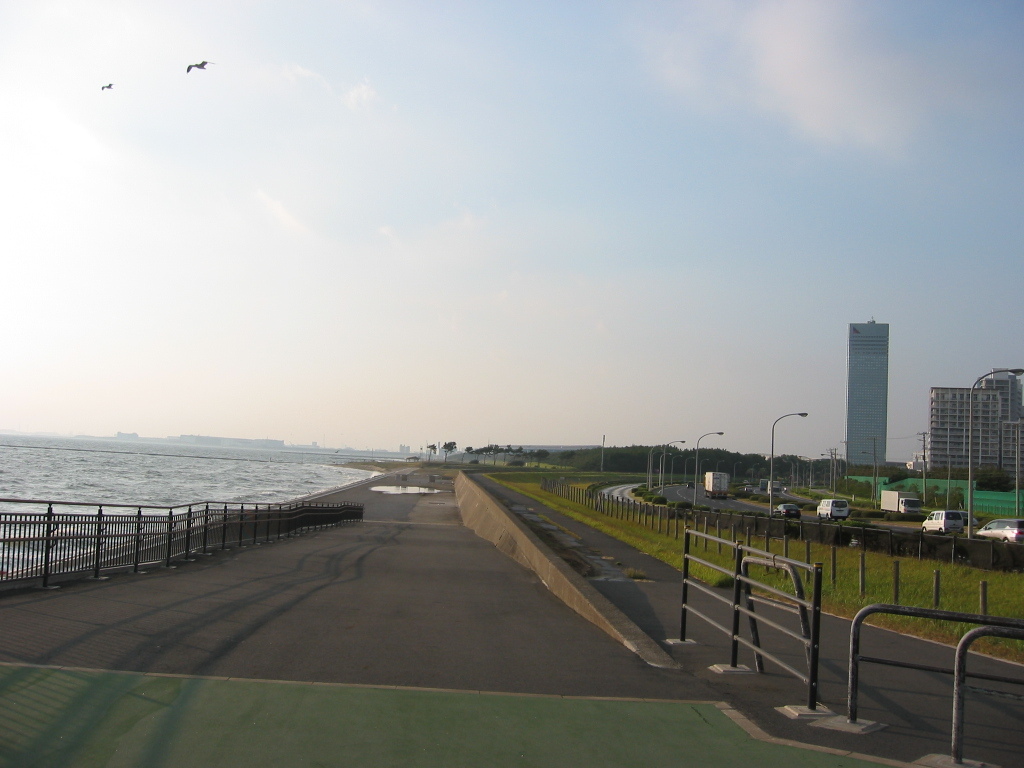 震災前のサイクリングロード