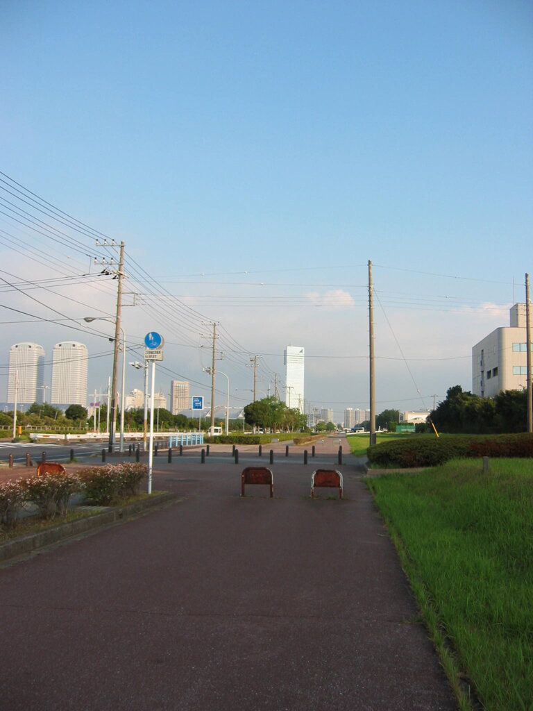 震災前のサイクリングロード