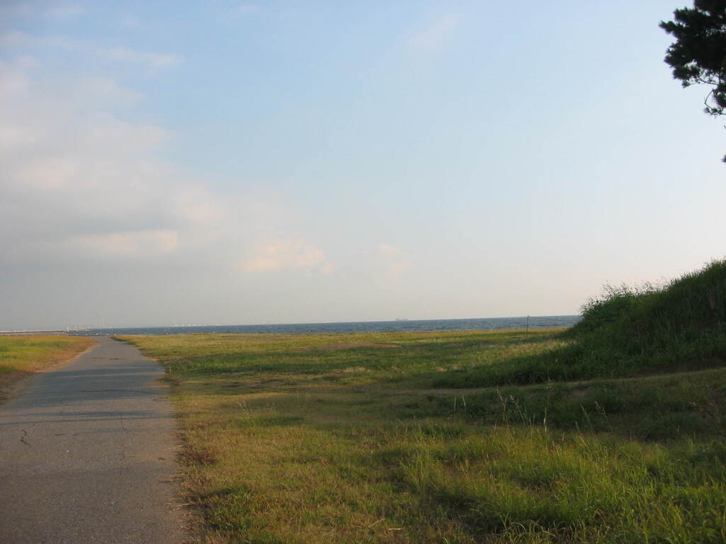 震災前のサイクリングロード